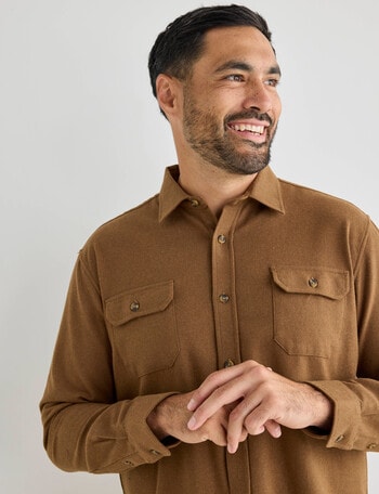 Kauri Trail Glen Long Sleeve Shirt, Tan product photo