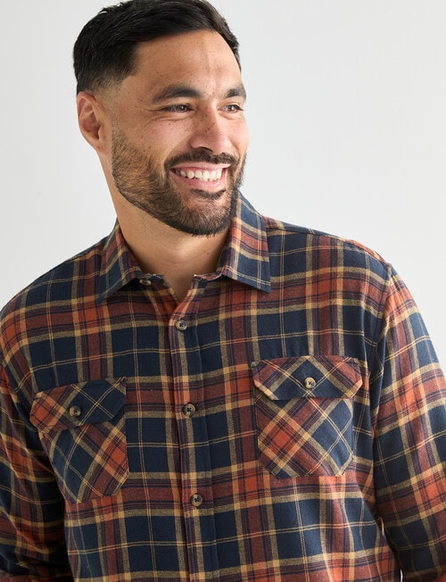 Kauri Trail Lyon Long Sleeve Shirt, Rust product photo