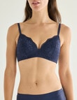Lyric Zoe Wirefree Lace Bra, Indigo, A-D product photo