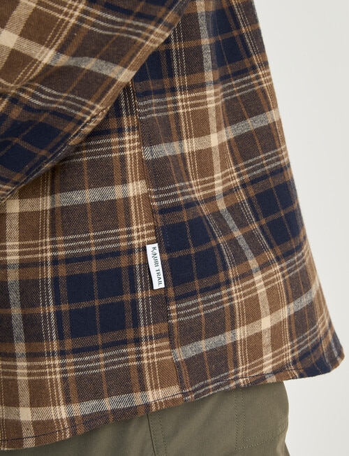 Kauri Trail Angus Long Sleeve Shirt, Brown product photo View 07 L