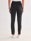 Ella J Ponte Slim Leg Jean, Shorter Length, Black Houndstooth product photo View 02 S
