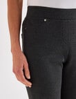 Ella J Ponte Slim Leg Jean, Shorter Length, Black Houndstooth product photo View 04 S