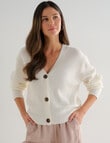 Whistle Rib Cardigan, Winter White product photo View 04 S