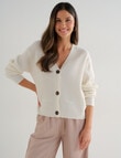 Whistle Rib Cardigan, Winter White product photo View 06 S