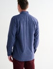 Chisel Mini Check Long Sleeve Shirt, Navy product photo View 02 S