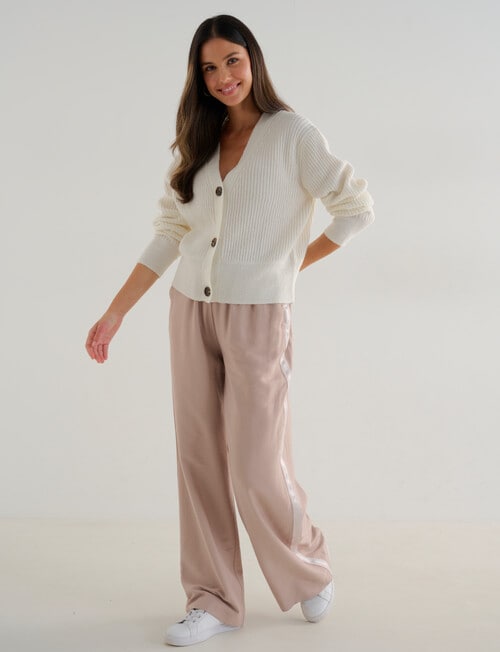 Whistle Rib Cardigan, Winter White product photo View 03 L