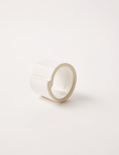 Stevens Amara Napkin Ring, White Speckle product photo View 02 L