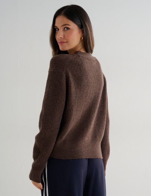 Whistle Rib Cardigan, Chestnut product photo View 06 L