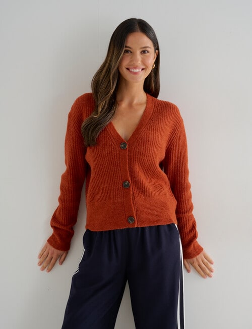 Whistle Rib Cardigan, Sienna product photo View 05 L