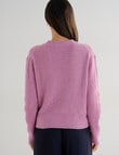 Whistle Rib Cardigan, Lilac product photo View 02 S