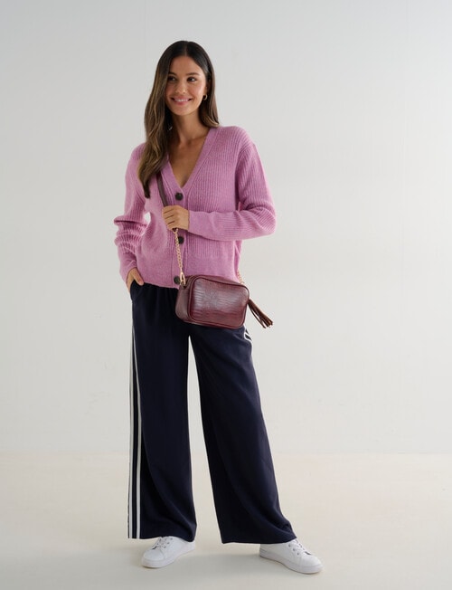 Whistle Rib Cardigan, Lilac product photo View 03 L