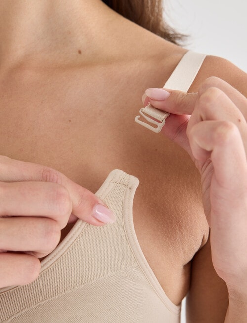 Lyric Post Surgery Zip Front Bra, Nude product photo View 03 L