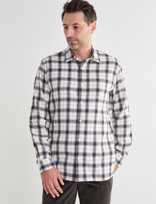 Chisel Flannel Long Sleeve Shirt, Natural product photo View 05 L
