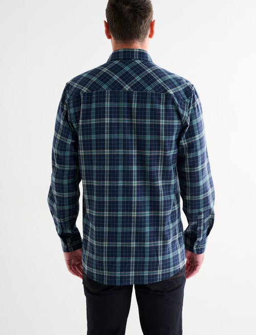 Chisel Flannel Long Sleeve Shirt, Navy product photo View 02 L