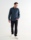 Chisel Flannel Long Sleeve Shirt, Navy product photo View 03 S