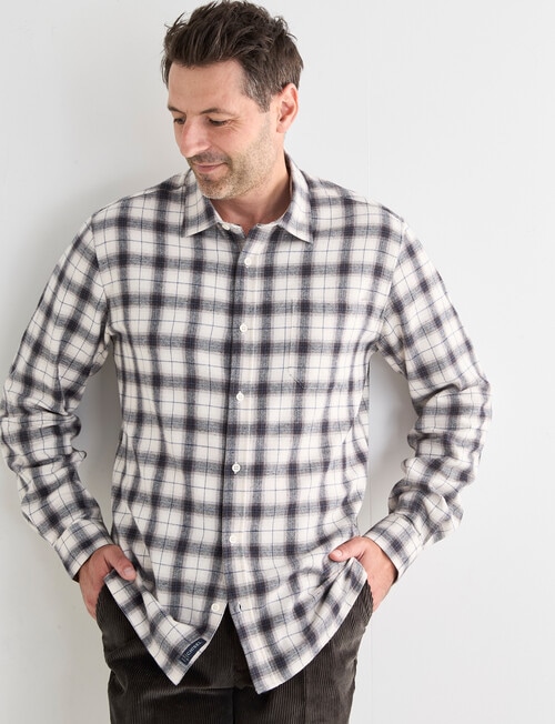 Chisel Flannel Long Sleeve Shirt, Natural product photo