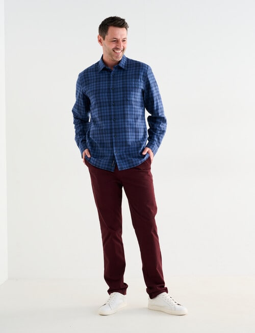 Chisel Flannel Long Sleeve Shirt, Blue product photo View 03 L