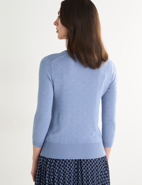 Oliver Black Textured Jumper, Blue product photo View 02 L
