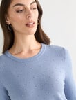 Oliver Black Textured Jumper, Blue product photo View 06 S