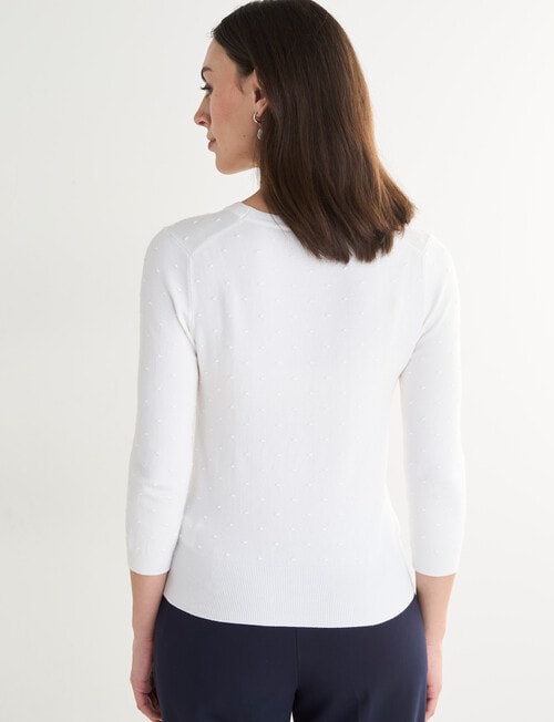 Oliver Black Textured Jumper, Ivory product photo View 02 L