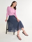 Oliver Black Sunray Pleated Skirt, Navy & Blue product photo