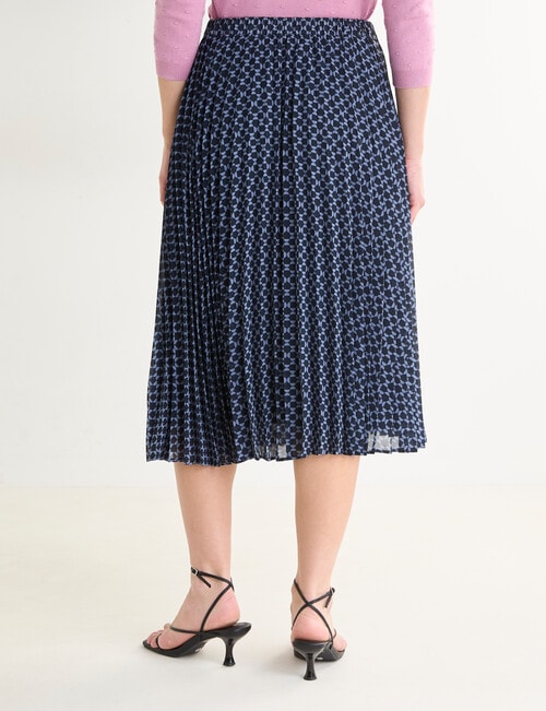 Oliver Black Sunray Pleated Skirt, Navy & Blue product photo View 02 L