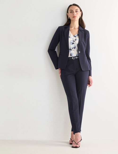 Oliver Black Two-Way-Stretch 1 Button Jacket, Midnight product photo View 03 L