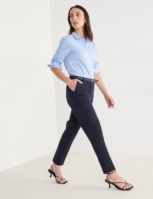 Oliver Black Two-Way-Stretch Tapered Pant, Midnight product photo View 03 L