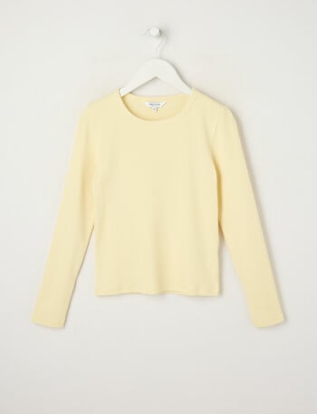 Switch Emma Long Sleeve Rib Tee, Lemon product photo