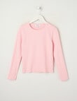 Switch Emma Long Sleeve Rib Tee, Baby Pink product photo