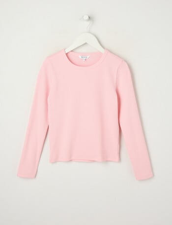 Switch Emma Long Sleeve Rib Tee, Baby Pink product photo