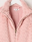 Mac & Ellie Hearts Faux Fur Bomber Jacket, Blush product photo View 02 S