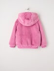Mac & Ellie Faux Fur Hooded Bomber Jacket, Magenta product photo View 02 S