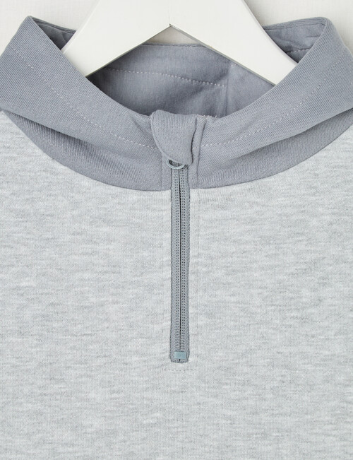 Mac & Ellie Colourblock 1/4 Zip Hoodie, Greymarle product photo View 03 L