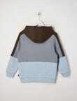Mac & Ellie Colourblock 1/4 Zip Hoodie, Cloud product photo View 02 S