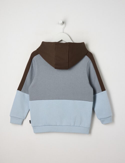Mac & Ellie Colourblock 1/4 Zip Hoodie, Cloud product photo View 02 L