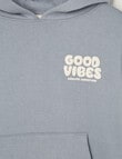 Mac & Ellie Good Vibes Oversize Hoodie, Overcast product photo View 02 S