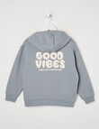 Mac & Ellie Good Vibes Oversize Hoodie, Overcast product photo View 03 S