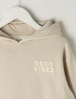 Mac & Ellie Good Vibes Oversize Hoodie, Stone product photo View 02 S