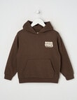 Mac & Ellie Good Vibes Oversize Hoodie, Chocolate product photo