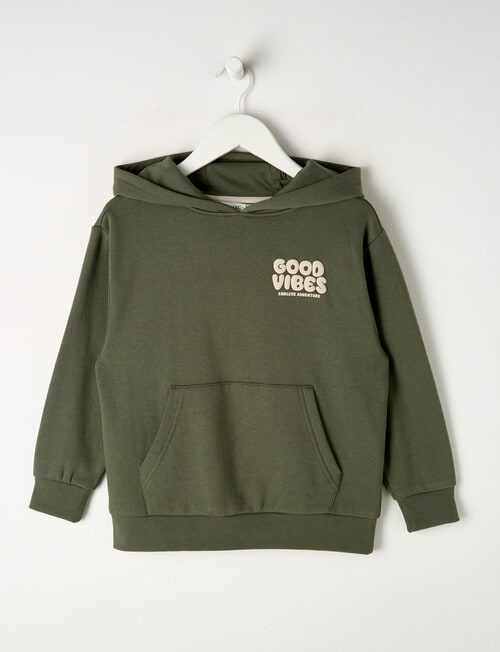 Mac & Ellie Good Vibes Oversize Hoodie, Khaki product photo