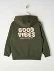 Mac & Ellie Good Vibes Oversize Hoodie, Khaki product photo View 04 S