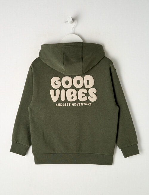 Mac & Ellie Good Vibes Oversize Hoodie, Khaki product photo View 04 L