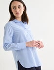Oliver Black Classic Stripe Shirt, Blue Stripe product photo View 05 S