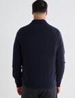 Logan Knit Doyal 1/4 Zip Long Sleeve Pullover, Navy product photo View 02 S