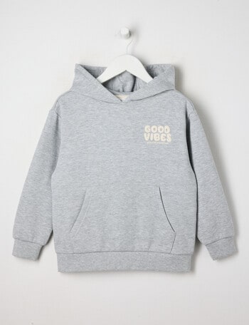 Mac & Ellie Good Vibes Oversize Hoodie, Grey Marle product photo