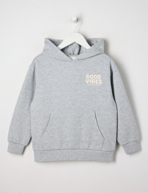 Mac & Ellie Good Vibes Oversize Hoodie, Grey Marle product photo