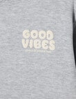 Mac & Ellie Good Vibes Oversize Hoodie, Grey Marle product photo View 03 S