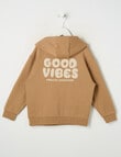 Mac & Ellie Good Vibes Oversize Hoodie, Tan product photo View 04 S