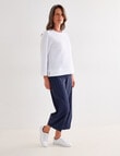 Ella J Barrel Leg Pant, Navy product photo View 03 S